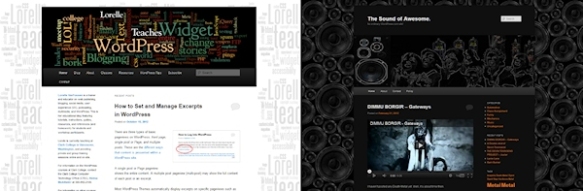 Comparing the same 2011 WordPress Theme - the light and the dark version - totally different.