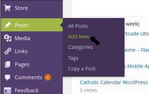 WordPress Admin Screens - Add new post.